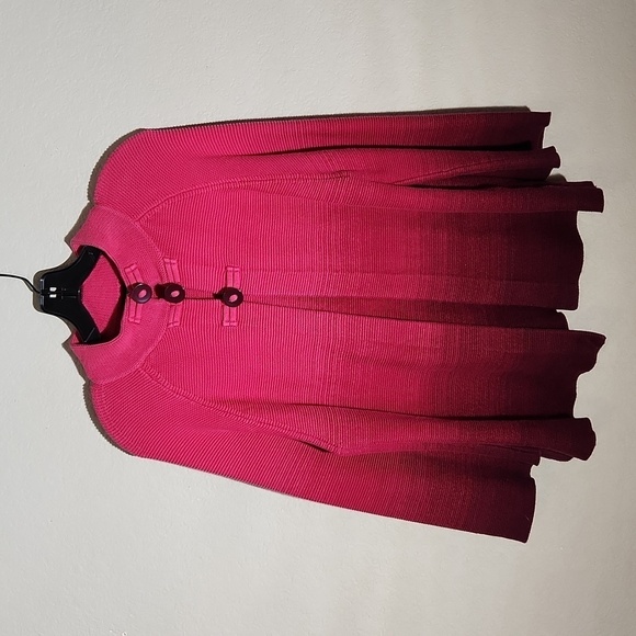 Jones New York Cardigan Womens Size XL Sweater Button Knit Cotton Gradiant Pink - Picture 1 of 13